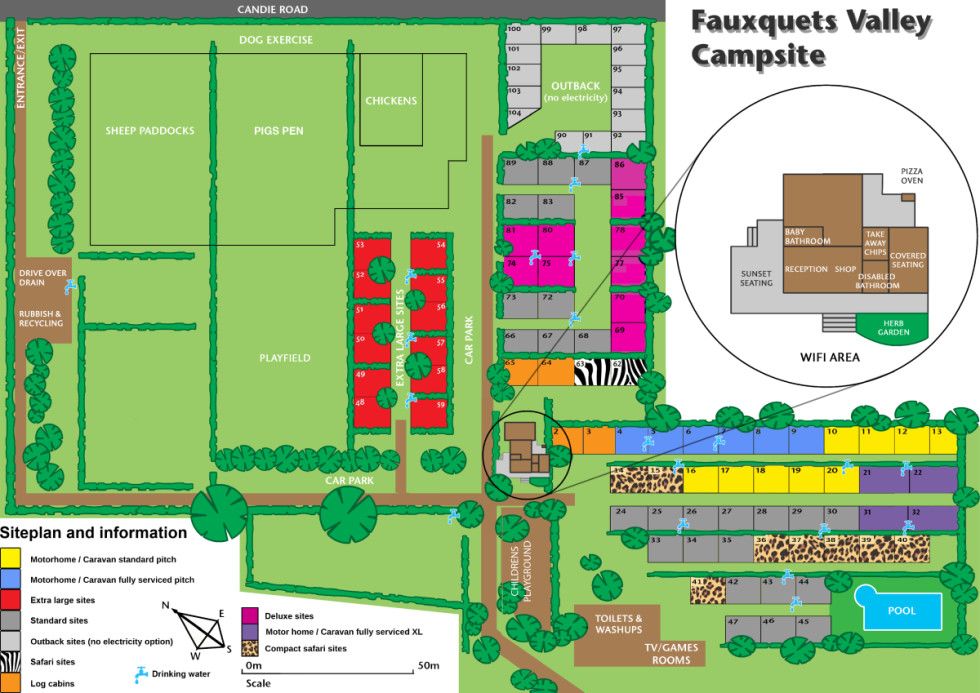 Map of campsite