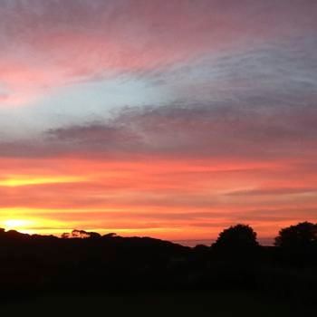 Sunset from extra large pitches